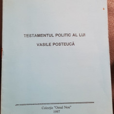 TESTAMENTUL LUI VASILE POSTEUCĂ NICU IANCU 1997 SUA MISCAREA LEGIONARA "OMUL NOU