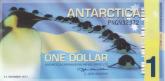 Bancnota Antarctica 1 Dolar 2011 - PNL UNC ( polimer ) foto