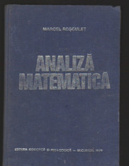 (C8147) ANALIZA MATEMATICA DE MARCEL ROSCULET foto