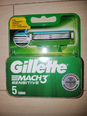 Set 5 rezerve Gillette Mach 3 Senzitive foto