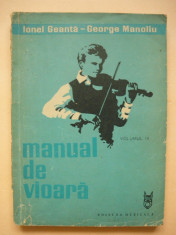 GEANTA / MANOLIU - MANUAL DE VIOARA ( volumele 3 si 4 si anexa la vol. 3 ) foto