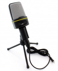 Microfon de Masa sau Birou pentru Studio cu Suport Trepied, Lungime Cablu 200cm foto