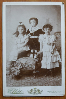 Foto pe carton gros , Hild , Galati , inceput de secol 20 , protipendada foto