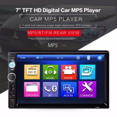 Radio MP3 MP5 Video Player Auto Display 7&amp;quot; 2DIN cu Bluetooth USB Card Reader foto