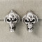 Cercei metal baieti fete SKULL inox - pereche