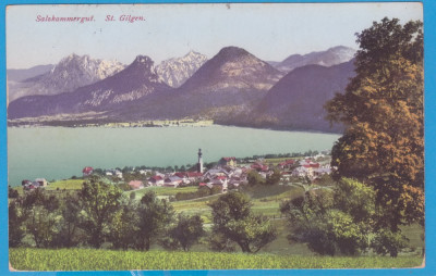 CARTE POSTALA AUSTRIA - SALZKAMMERGUT - ST. GILGEN - 1929 foto
