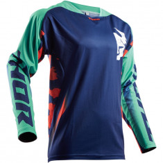 Tricou motocross Thor Fuse Rampant marime L Bleumarin/Turcoaz/Portocaliu Cod Produs: MX_NEW 29104315PE foto