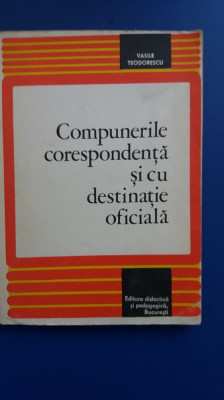 myh 35s - Teodorescu - Compunerile corespondenta si cu destinatie oficiala 1979 foto