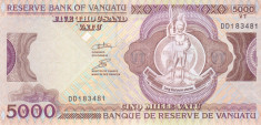 Bancnota Vanuatu 5.000 Vatu (2006) - P15 UNC foto