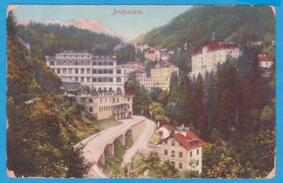 CARTE POSTALA AUSTRIA - BADGASTEIN, CIRCULATA, 1916 foto