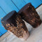 SET 2 TOBE AFRICANE FACUTE DIN IMPLETITURI DE PIELE DE ANTILOPA - BONGO / DJEMBE