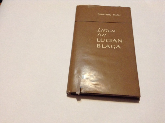 Lirica Lui Lucian Blaga - Dumitru Micu-RF14/1