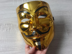 Masca halloween Anonymous Gold Silver guy fawkes Vendetta foto