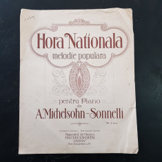 PARTITURA MUZICALA ROMANEASCA-HORA NATIONALA-INCEPUT DE SECOL XX foto