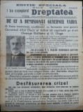 Ziarul Dreptatea , 14 Nov. 1933 , numar special ; Demisia guvernului Vaida