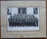 Foto pe carton ; Elevii clasei a IV-a ; Liceul Militar Iasi , 1930 , semnata