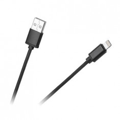 CABLU USB - LIGHTNING APPLE NEGRU 1M M-LIFE foto