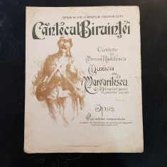 PARTITURA MUZICALA ROMANEASCA-CANTECUL BIRUINTEI-INCEPUT DE SECOL XX foto