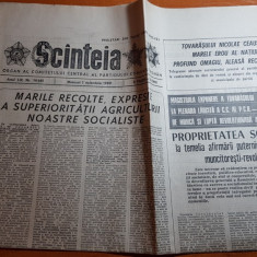 ziarul scanteia 1 noiembrie 1989-fotografie cu municipiul oradea