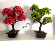 Planta artificiala-pom gradina 45CM,floare-bonsai-flori - hotel martisor foto