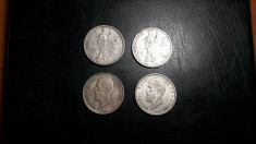 2 Lei 1910 - 1914 Lot 4 Monede argint Romania! foto