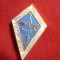 Insigna Sindicala - Comert URSS ,metal si email , h=3,6cm