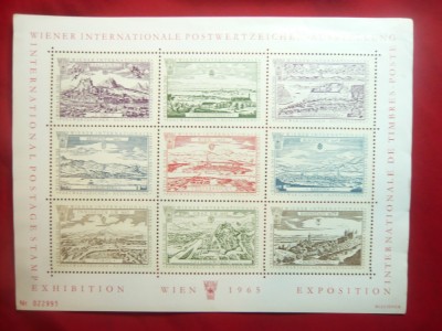 Colita- Vigneta Expozitia Filatelica WIPA 1965 Austria foto