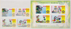 DB Romania 2005 Cercetasii Romaniei serie + bloc de 4 MNH foto