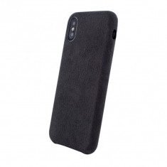 Husa Alcantara Apple iPhone Xs/X Black foto