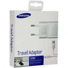 Incarcator Original SAMSUNG 2A + Cablu MicroUSB (Alb) Blister (ETAU90EWE + DU4BWE) foto