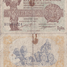 1937, 1 peseta (P-94a) - Spania!