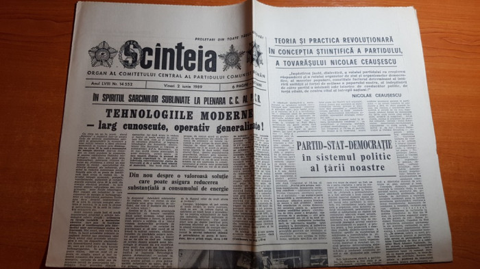 ziarul scanteia 2 iunie 1989-articol si foto despre orasul miercurea ciuc