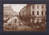 BUCURESTI CALEA VICTORIEI CLUBUL PARTIDULUI TARANESC AUTOMOBILE EPOCA, Circulata, Fotografie