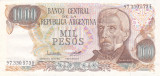 Bancnota Argentina 1.000 Pesos (1976-83) - P304c UNC