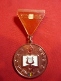 Insigna -Premiul III la Festival Cantarea Romaniei 1978-1979 ,h=6cm ,metal si em