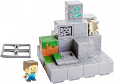 Set Jucarii Minecraft Mini Figure Environment Set Mining Mountain foto