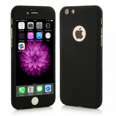 Husa Apple iPhone 5/5S/SE, FullBody Elegance Luxury Black, acoperire completa... foto