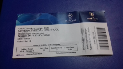 Bilet Steaua R. Belgrad - Liverpool foto