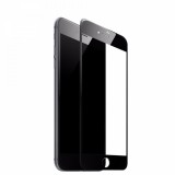 Folie de sticla Apple iPhone 7, Elegance Luxury margini colorate Black, Anti zgariere