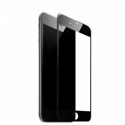 Folie de sticla Apple iPhone 7, Elegance Luxury margini colorate Black foto