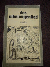 Nibelungenlied . Cantecul Nibelungilor. carte in lb germana foto