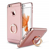 Cumpara ieftin Husa Apple iPhone 7 Plus, Elegance Luxury 3in1 Ring Rose-Gold
