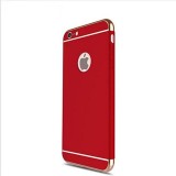 Husa iPhone 6/6S Elegance Luxury 3in1 Rosie: Carcasa protectie spate + Bumper Cromat, Anti-zgarieturi, Subtire
