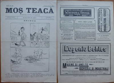 Ziarul Mos Teaca , jurnal tivil si cazon , nr. 228 , 1899 foto