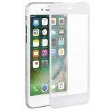 Folie de sticla Apple iPhone 6/6S, Elegance Luxury margini colorate White, Anti zgariere