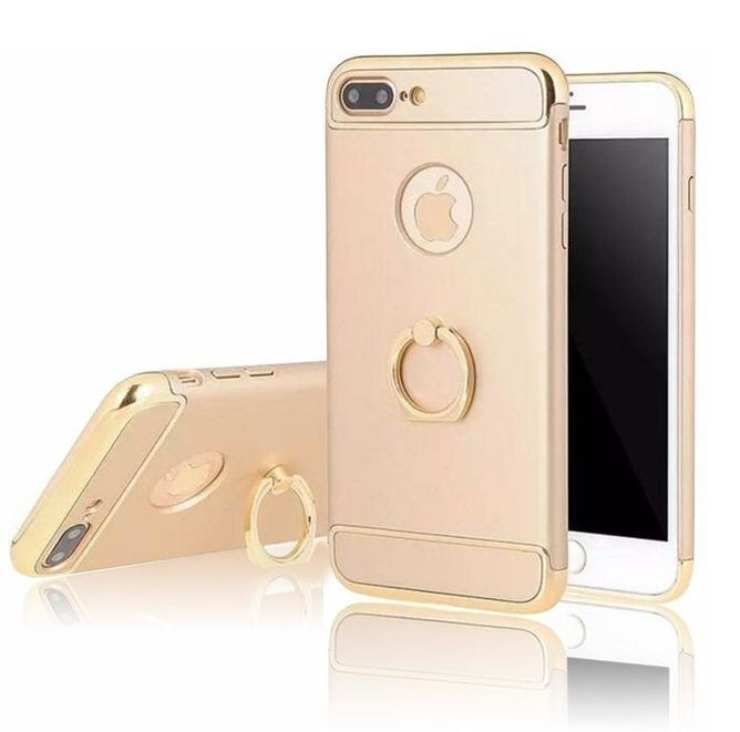 Husa Apple iPhone 7 Plus, Elegance Luxury 3in1 Ring Gold