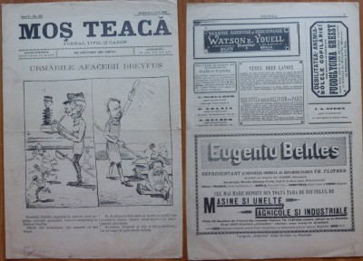 Ziarul Mos Teaca , jurnal tivil si cazon , nr. 225 , 1899 foto