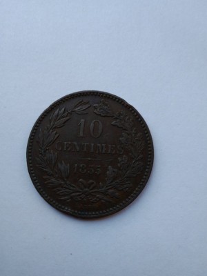 10 centimes 1855 Luxemburg foto