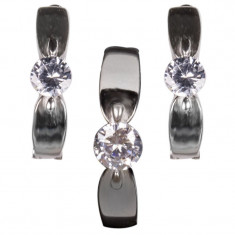 Set argint 925 cu Zircon Bow foto