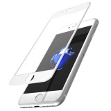 Folie Sticla Luxury Apple iPhone 7, Margini Albe, Protectie Ecran, Anti-Zgarieturi, Montare Facila